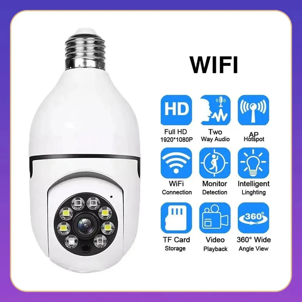 1080HD 360 Wireless Panoramic Home LED Bulb